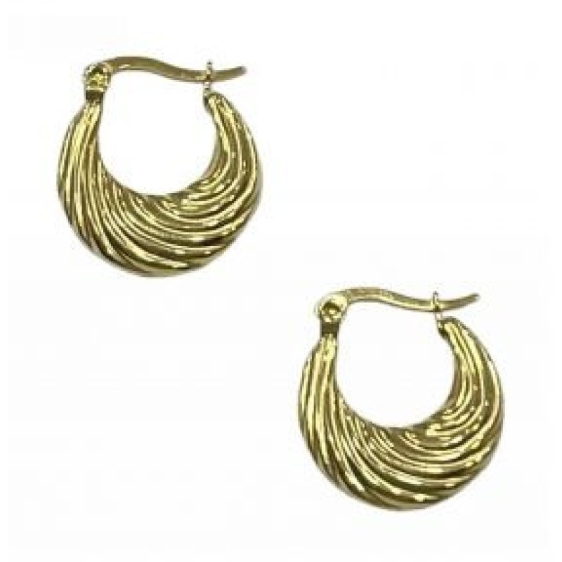 Kostibas 3113-655DX, Σκουλαρίκια κρίκοι, Ατσάλι, Χρυσό