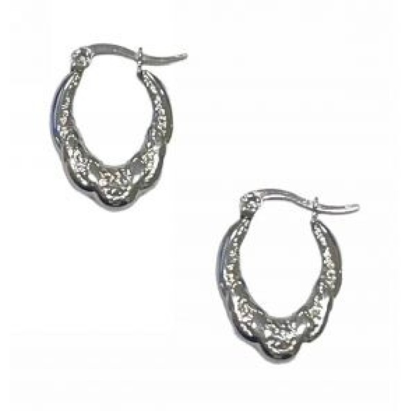 Kostibas 3113-657EA, Σκουλαρίκια κρίκοι, Ατσάλι, Ασημί