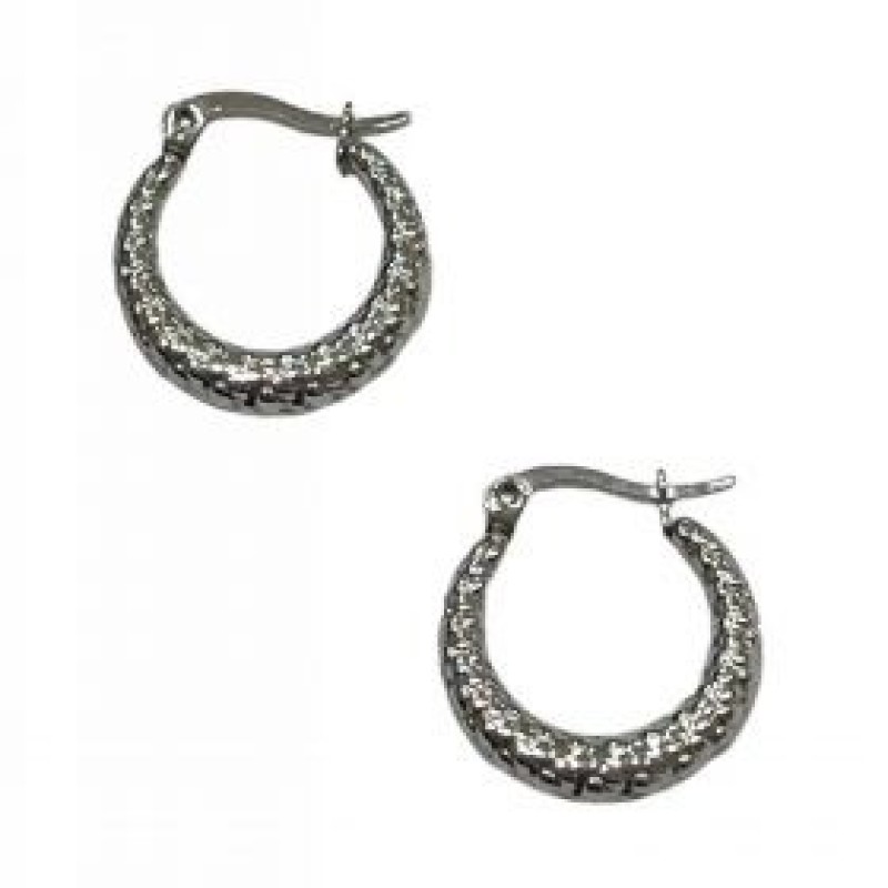 Kostibas 3113-658DA, Σκουλαρίκια κρίκοι, Ατσάλι, Ασημί