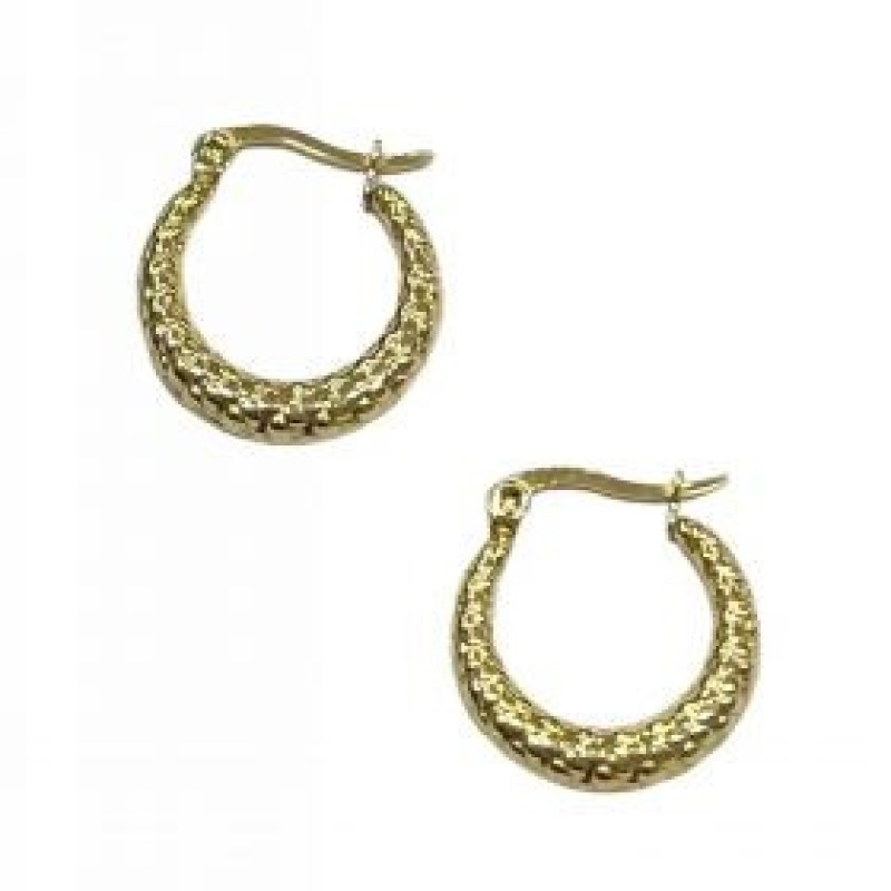 Kostibas 3113-658DX, Σκουλαρίκια κρίκοι, Ατσάλι, Χρυσό