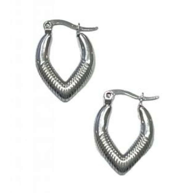 Kostibas 3113-660EA, Σκουλαρίκια κρίκοι, Ατσάλι, Ασημί