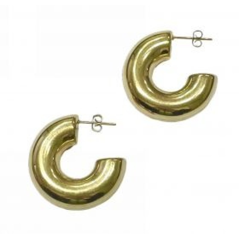 Kostibas 3113-661XF, Σκουλαρίκια κρίκοι, Ατσάλι, Χρυσό
