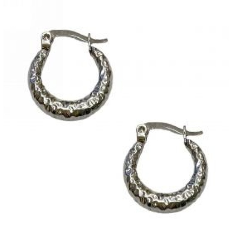 Kostibas 3113-667DA, Σκουλαρίκια κρίκοι, Ατσάλι, Ασημί