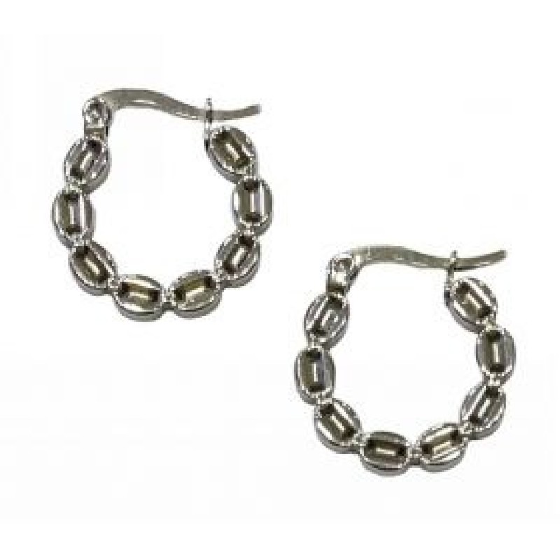 Kostibas 3113-669DA, Σκουλαρίκια κρίκοι, Ατσάλι, Ασημί