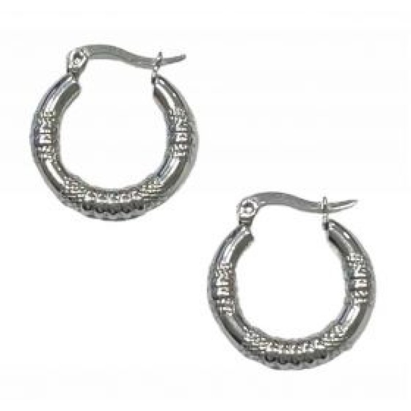 Kostibas 3113-670DA, Σκουλαρίκια κρίκοι, Ατσάλι, Ασημί