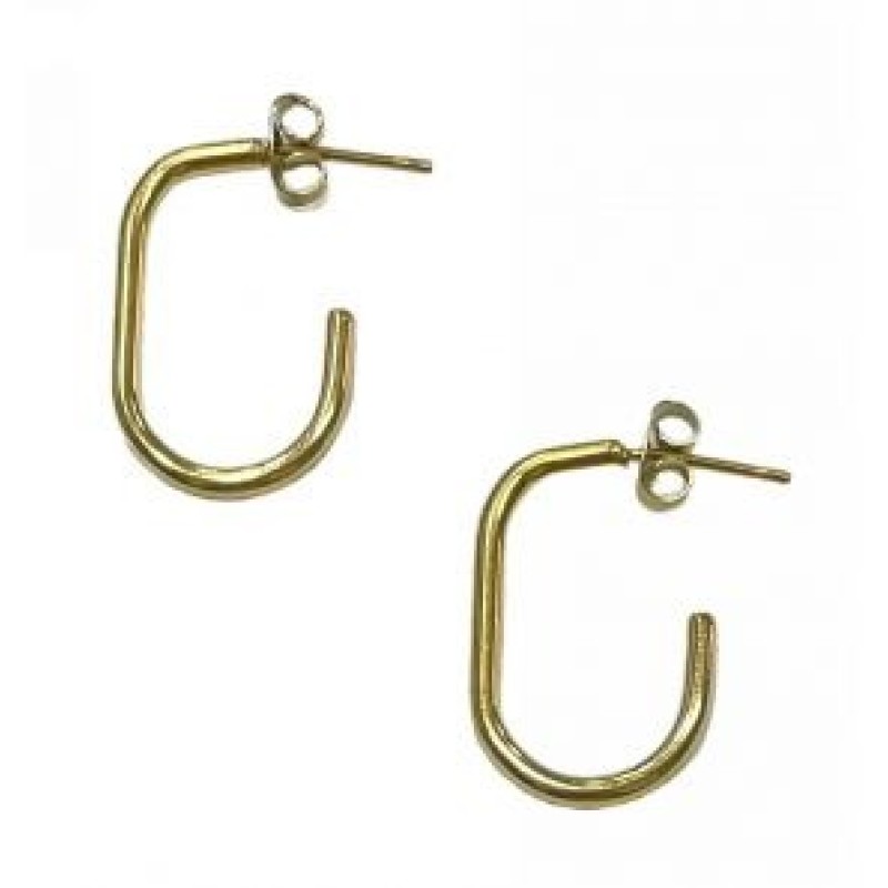 Kostibas 3113-647EX, Σκουλαρίκια κρίκοι, Ατσάλι, Χρυσό