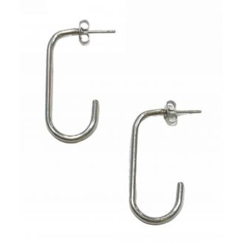 Kostibas 3113-647GA, Σκουλαρίκια κρίκοι, Ατσάλι, Ασημί