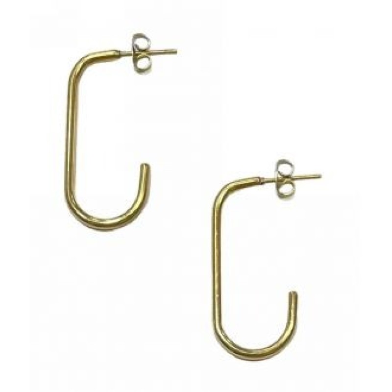 Kostibas 3113-647GX, Σκουλαρίκια κρίκοι, Ατσάλι, Χρυσό