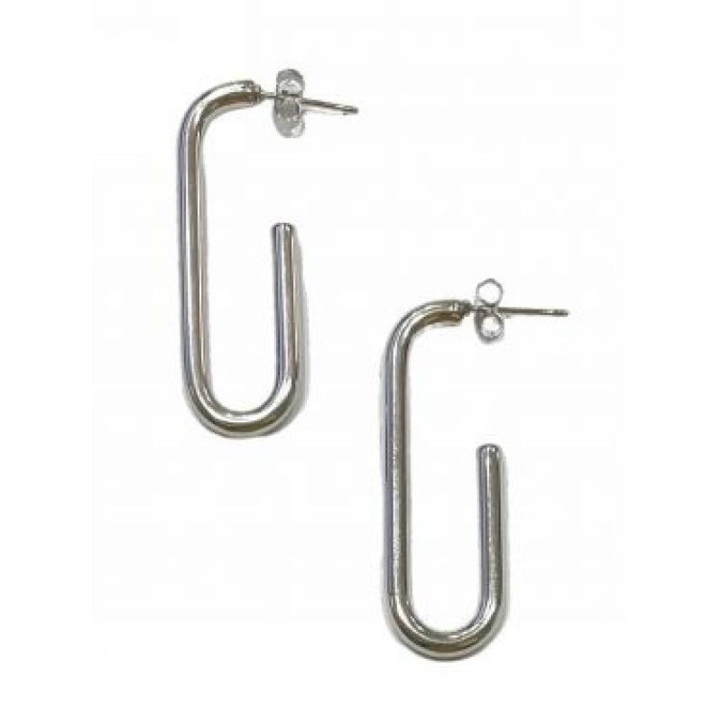 Kostibas 3113-647HA, Σκουλαρίκια κρίκοι, Ατσάλι, Ασημί