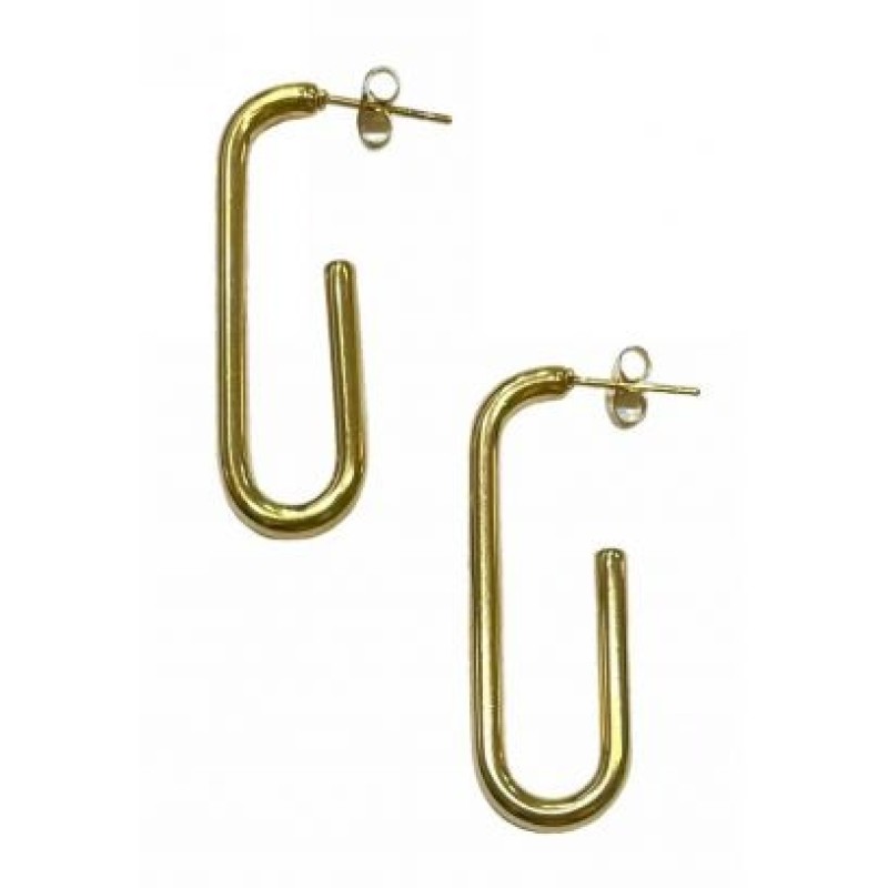 Kostibas 3113-647HX, Σκουλαρίκια κρίκοι, Ατσάλι, Χρυσό