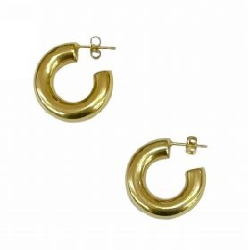 Kostibas 3113-661XE, Σκουλαρίκια κρίκοι, Ατσάλι, Χρυσό