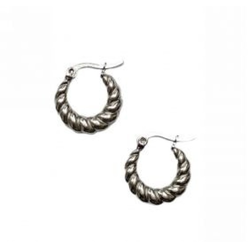 Kostibas 3113-869AD, Σκουλαρίκια κρίκοι, Ατσάλι, Ασημί