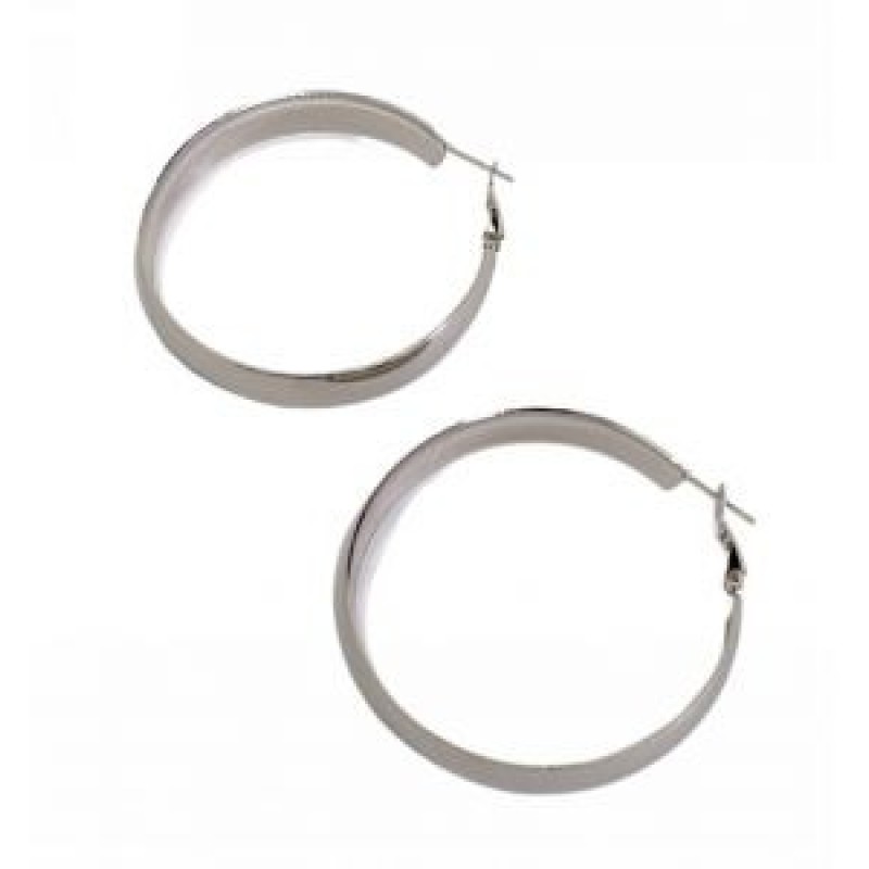 Kostibas 3113-753AJ, Σκουλαρίκια κρίκοι, Ατσάλι, Ασημί