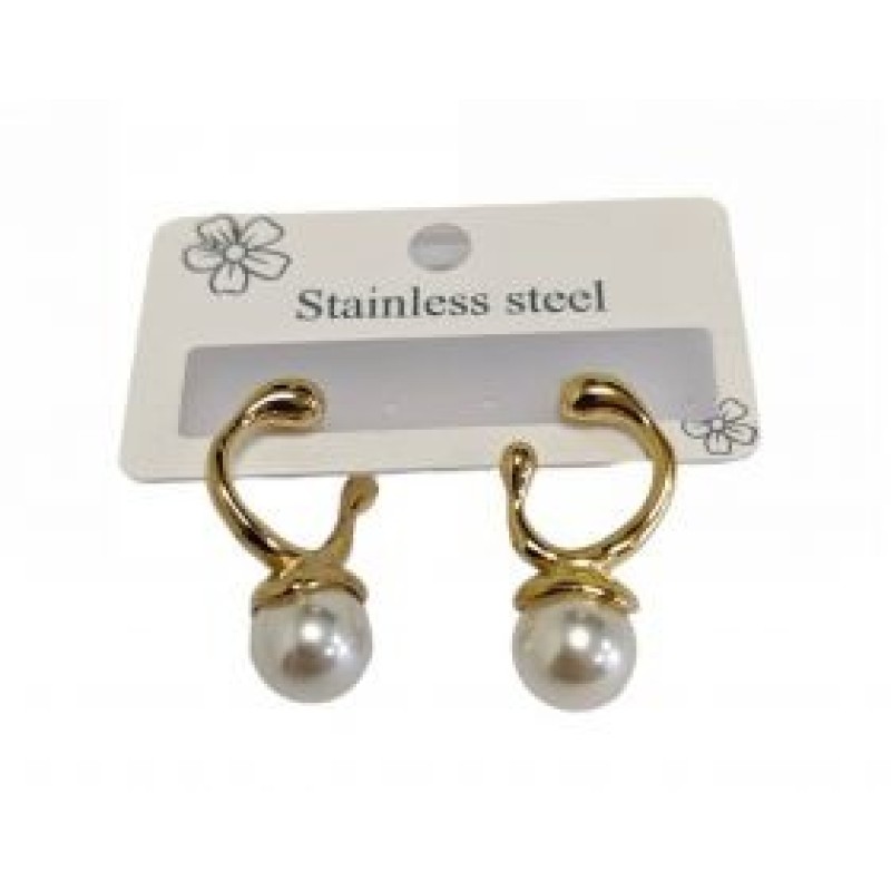 Kostibas 3113-911X, Σκουλαρίκια κρίκοι, Ατσάλι, Χρυσό