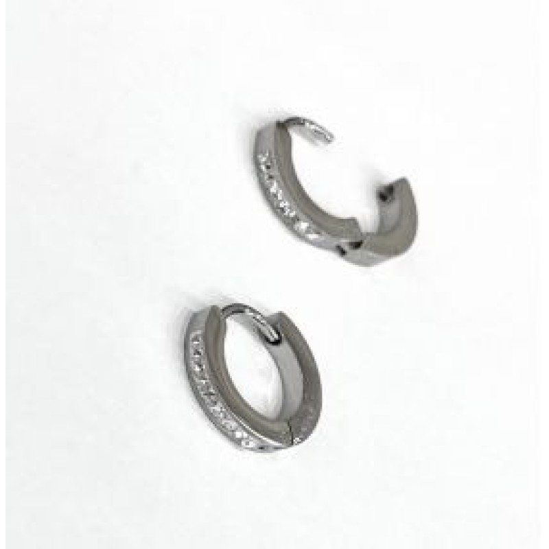 Kostibas 3113-914A, Σκουλαρίκια κρίκοι, Ατσάλι, Ασημί