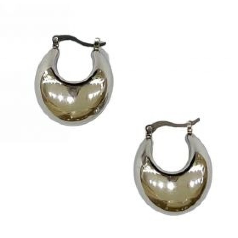 Kostibas 3113-917AE, Σκουλαρίκια κρίκοι, Ατσάλι, Ασημί