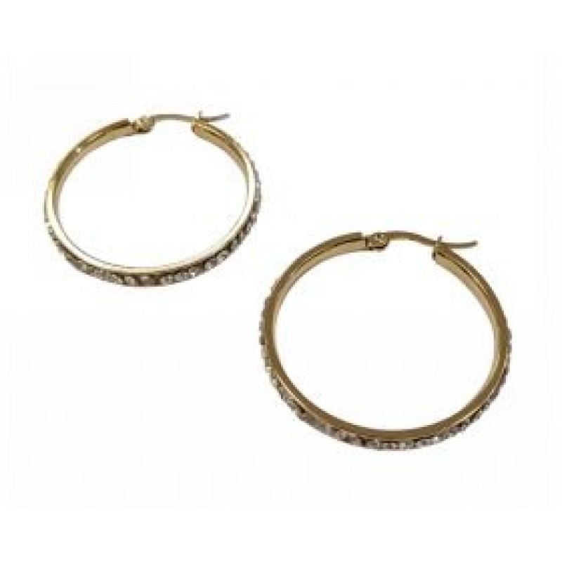 Kostibas 3113-752XG, Σκουλαρίκια κρίκοι, Ατσάλι, Χρυσό