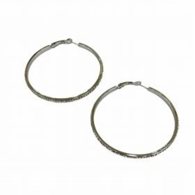 Kostibas 3113-752AL, Σκουλαρίκια κρίκοι, Ατσάλι, Ασημί