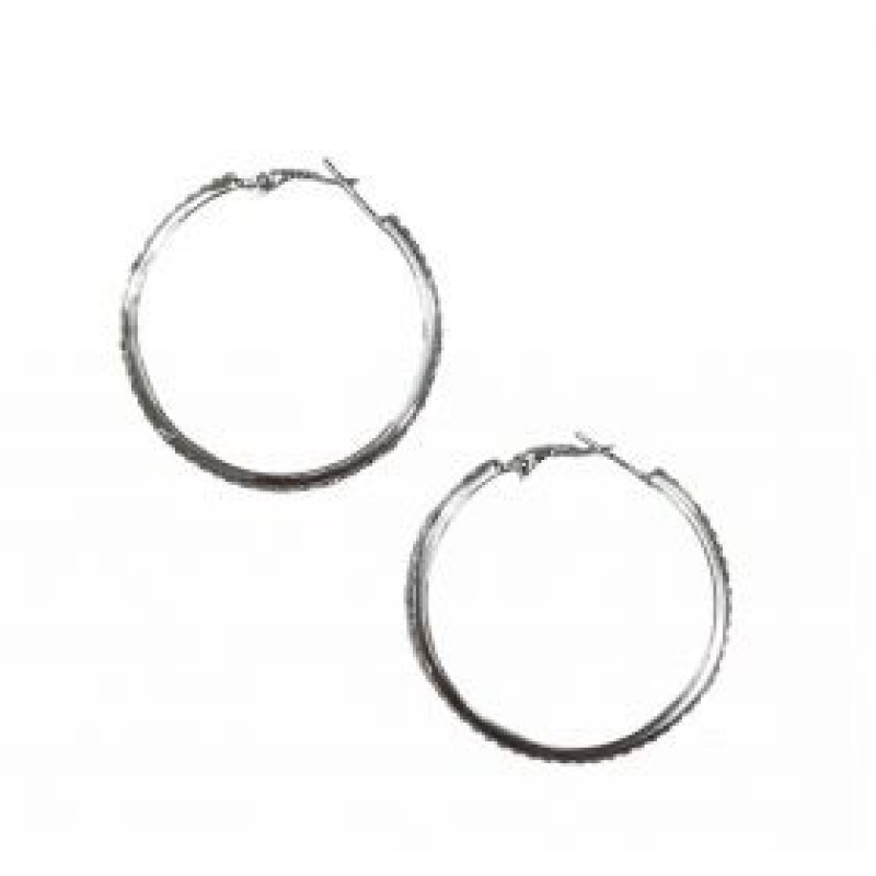 Kostibas 3113-752AH, Σκουλαρίκια κρίκοι, Ατσάλι, Ασημί