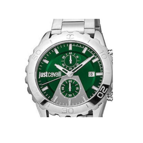 Just Cavalli JC1G242M0045, Stainless Steel, Με Μπρασελέ, ΤΕ, Ασημί