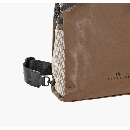 Bartuggi 718-23211,Σακίδιο Δερματίνη, Backpack/Ωμοπλάτης, Μπεζ