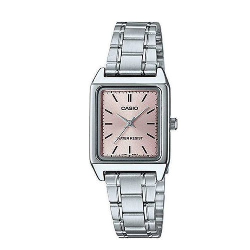 Casio LTP-V007D-4E, Stainless Steel, Με Μπρασελέ, Ασημί