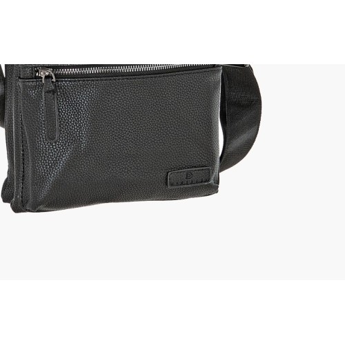 Bartuggi 718-2208-2, Τσάντα Ταχυδρόμου, Δέρμα, Μαύρο