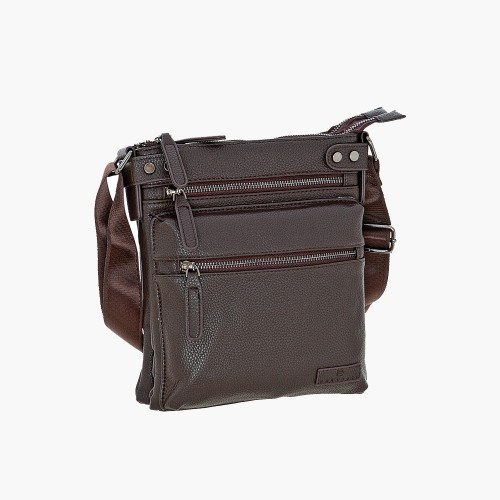 Bartuggi 718-2208-2, Τσάντα Ταχυδρόμου, Δέρμα, Καφέ