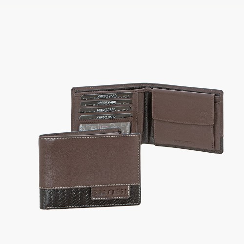 Bartuggi 521-973, Ανδρικό Πορτοφόλι Δερμάτινο, Καφέ
