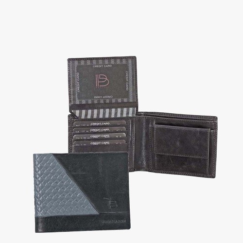 Bartuggi 520-5553, Ανδρικό Πορτοφόλι Δερμάτινο, Μαύρο
