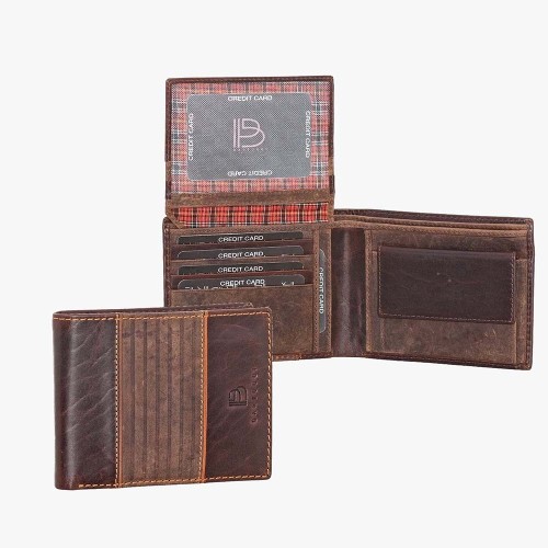 Bartuggi 520-5541, Ανδρικό Πορτοφόλι Δερμάτινο, Καφέ