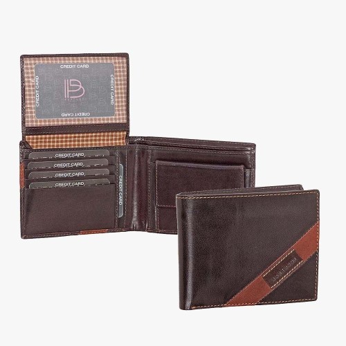Bartuggi 520-5542, Ανδρικό Πορτοφόλι Δερμάτινο, Καφέ