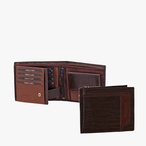 Bartuggi 520-5522, Ανδρικό Πορτοφόλι Δερμάτινο, Καφέ