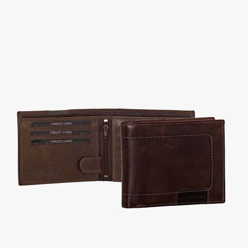 Bartuggi 520-5517, Ανδρικό Πορτοφόλι Δερμάτινο, Καφέ