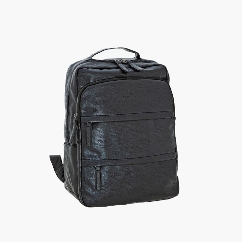 Bartuggi 718-1555, Σακίδιο Πλάτης, Ανακυκλωμένο Δέρμα, Μαύρο