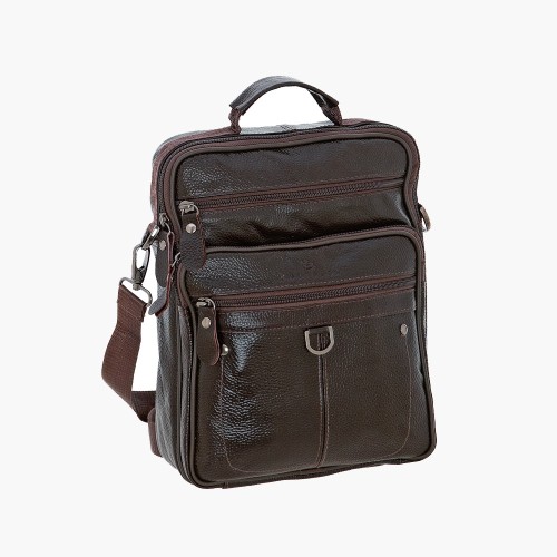 Bartuggi 718-9001, Δερμάτινη Τσάντα Ταχυδρόμου, Δέρμα, Καφέ