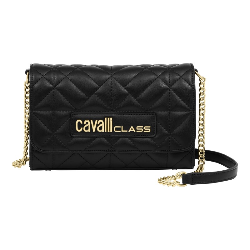 Cavalli Class CCHB01012100, Χιαστί/Ώμου, Δέρμα, Μαύρο