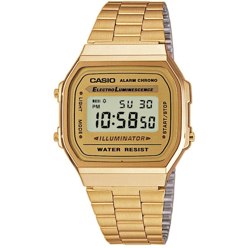 Casio A168WG-9E, Ψηφιακό, Stainless Steel, TE, Με Μπρασελέ, Χρυσό