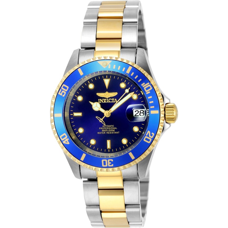 Invicta 8928OB, Stainless Steel, Με Μπρασελέ, TE, Ασημί/Χρυσό