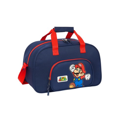 Safta 712408273 Super Mario World, Ύφασμα, Παιδικό Σακ Βουαγιάζ, Μπλε