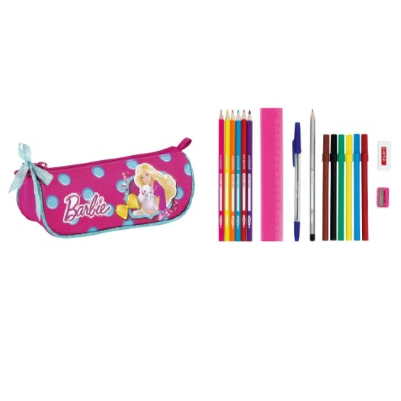 Safta 811410708 Barbie, Κασετίνα, Ύφασμα, Ροζ