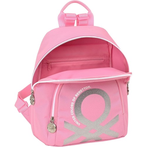 Benetton 612252846 , Σακίδιο Πλάτης, Ύφασμα, Ροζ