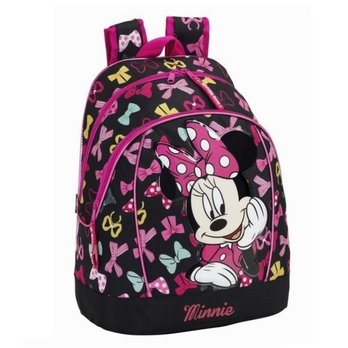Safta 611548585 Minnie Mouse, Παιδικό Σακίδιο , Ύφασμα, Μαύρο