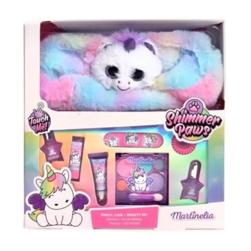 Martinelia 30577 Q, Shimmer Paws Furry Pencil Case & Beauty Set, Παιδικό
