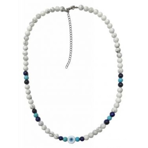 Kostibas 1050-892LT, Κολιέ Ανδρικό, Πέτρα, Λευκό