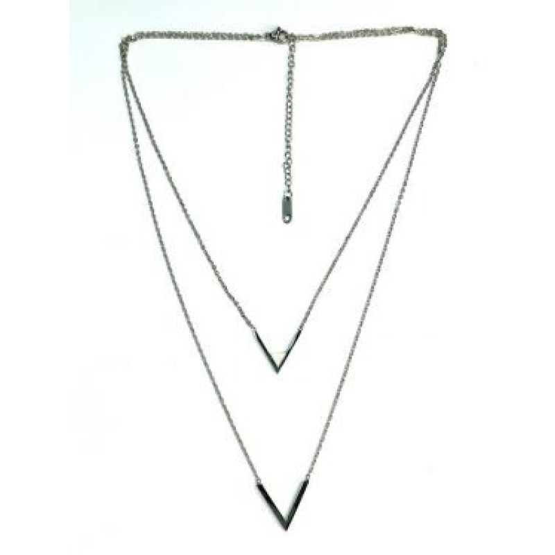 Kostibas 1013-890AL, Κολιέ, Ατσάλι, Μοτίφ, Ασημί/Λευκό