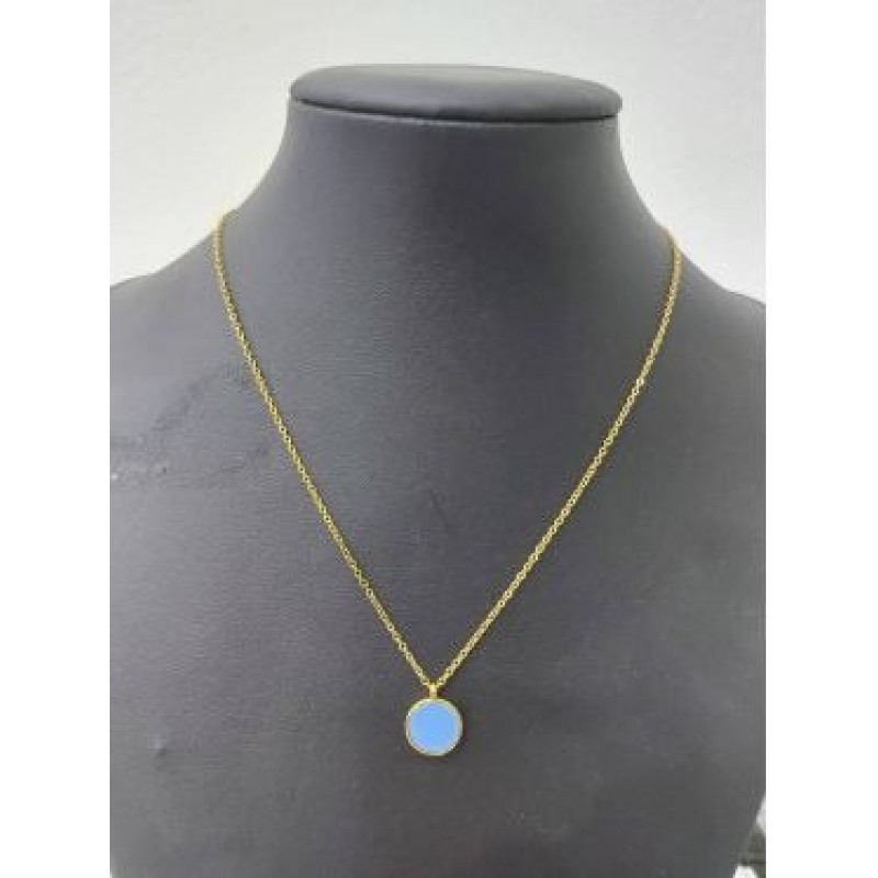 Kostibas 1013-969XB, Κολιέ, Ατσάλι, Μοτίφ, Χρυσό/Μπλε