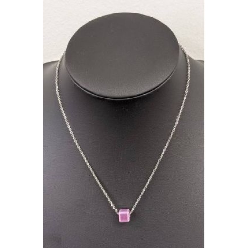 Kostibas 1013-866AJ, Κολιέ, Ατσάλι, Μοτίφ, Ασημί/Μωβ