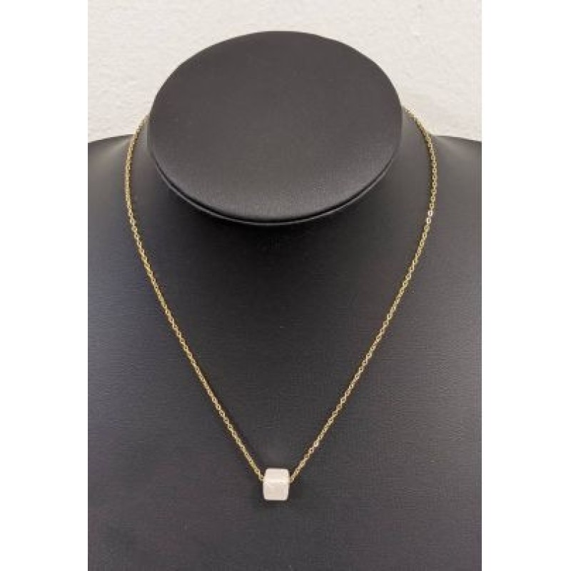 Kostibas 1013-866XL, Κολιέ, Ατσάλι, Χρυσό/Λευκό