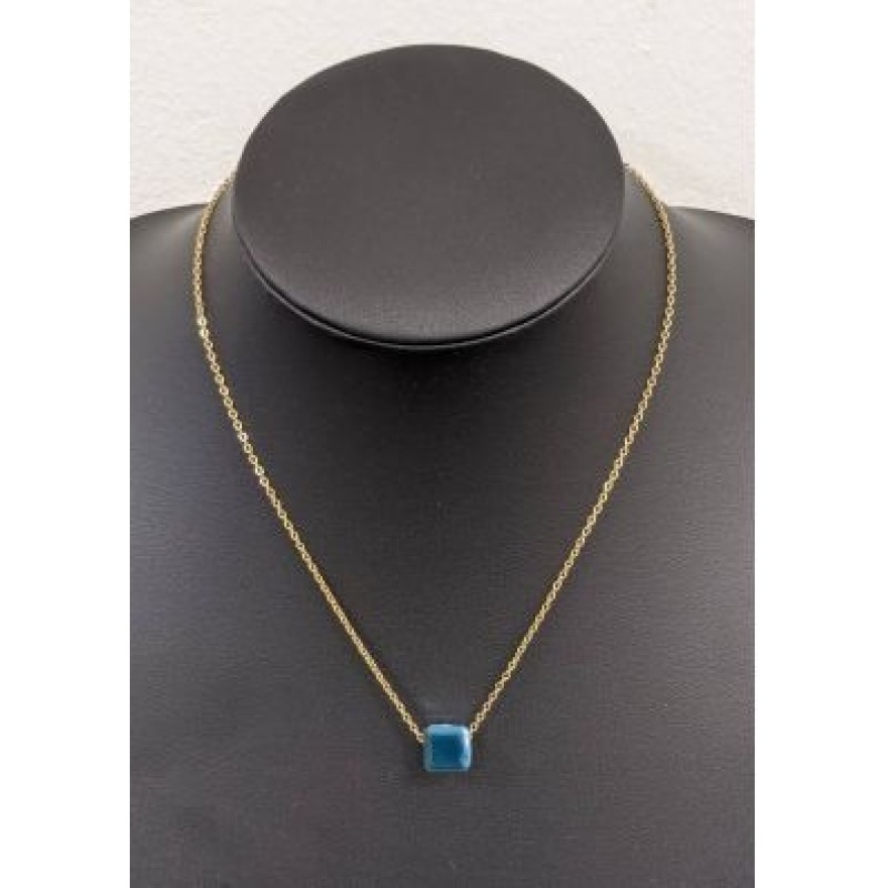 Kostibas 1013-866XB, Κολιέ, Ατσάλι, Μοτίφ, Χρυσό/Μπλε